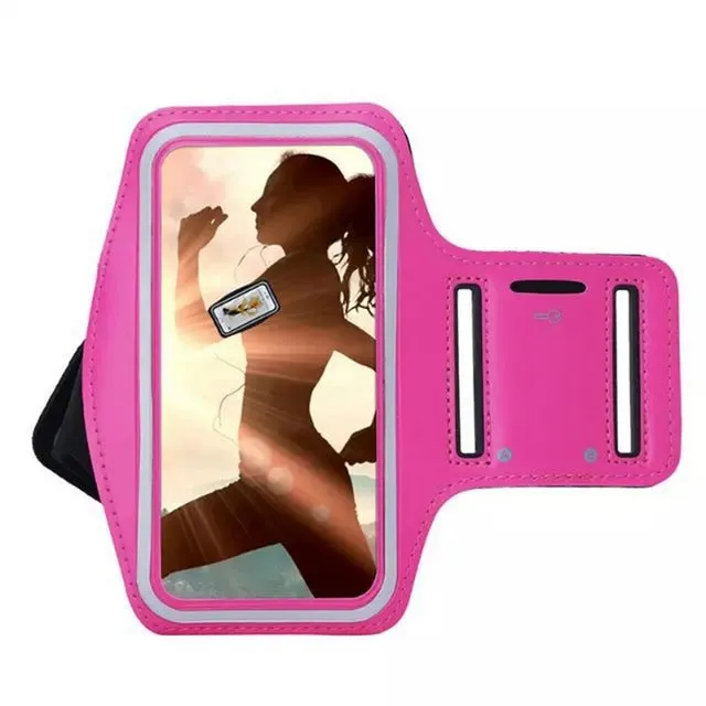 4S 5S 5C 5G 6 6S Plus Dirt-resistant Hand Bag Running Arm Band Leather Case For iphone Mobile Phone Holder Pouch Belt GYM Cover