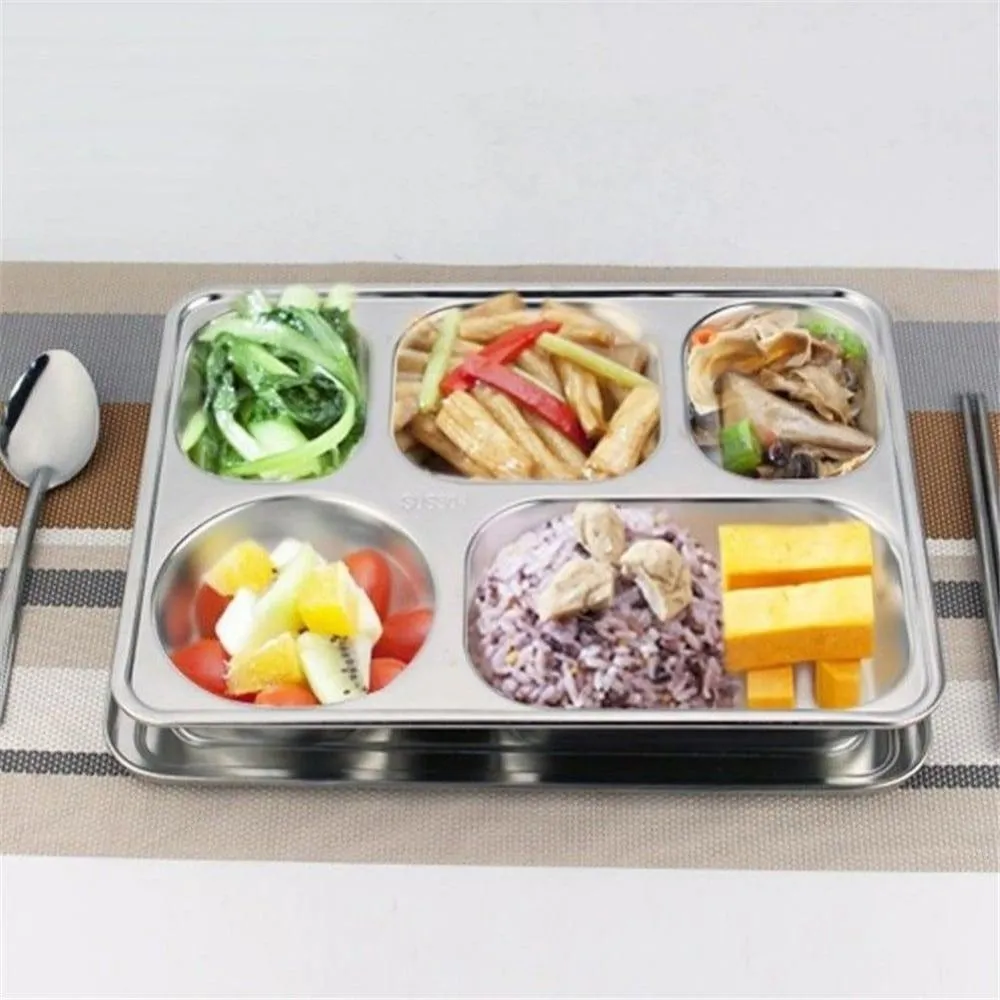 5 Compartments Stainless Steel Lunch Box