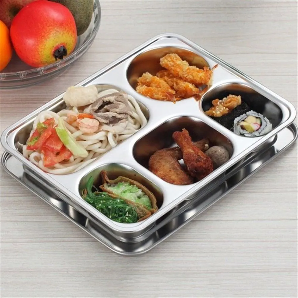 5 Compartments Stainless Steel Lunch Box
