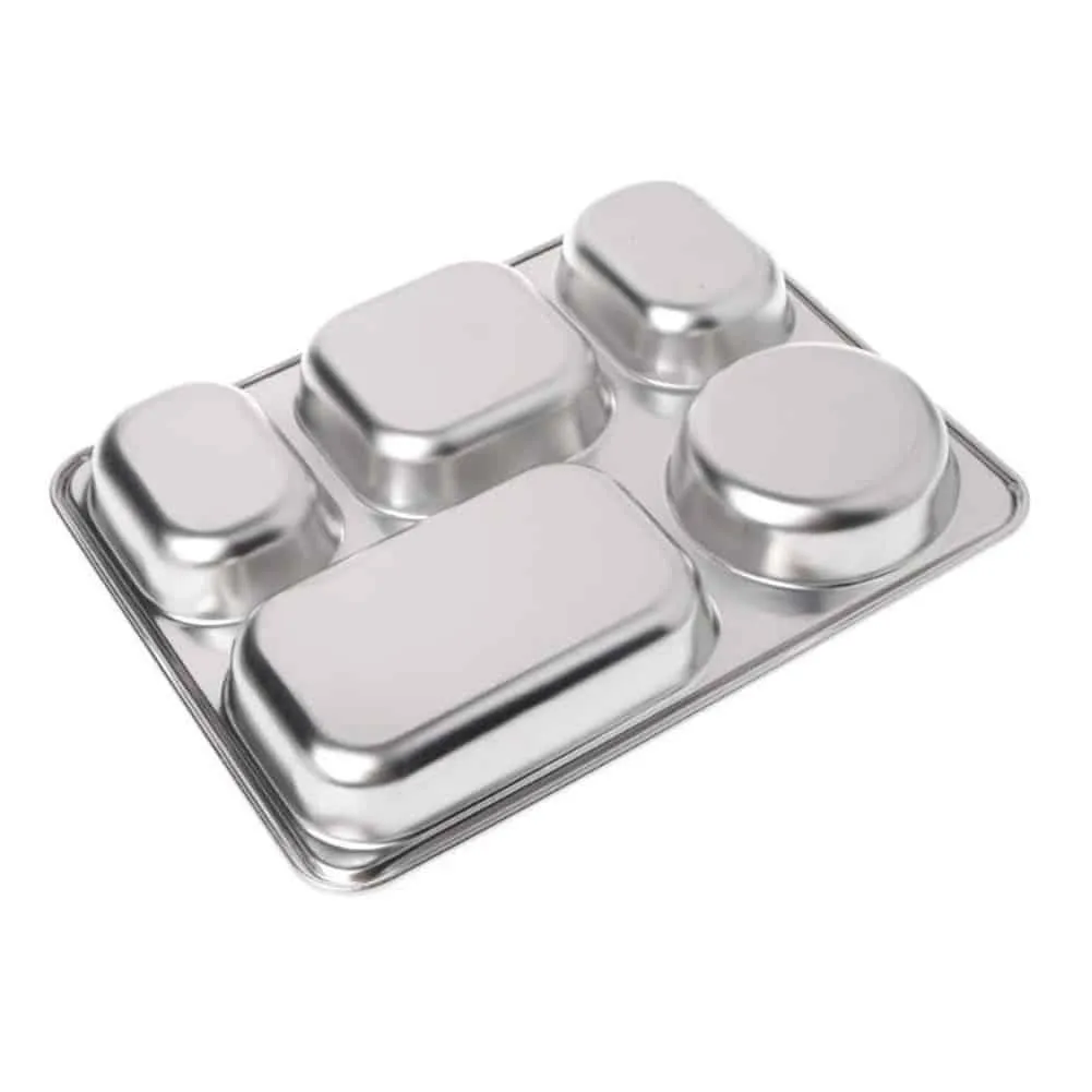 5 Compartments Stainless Steel Lunch Box