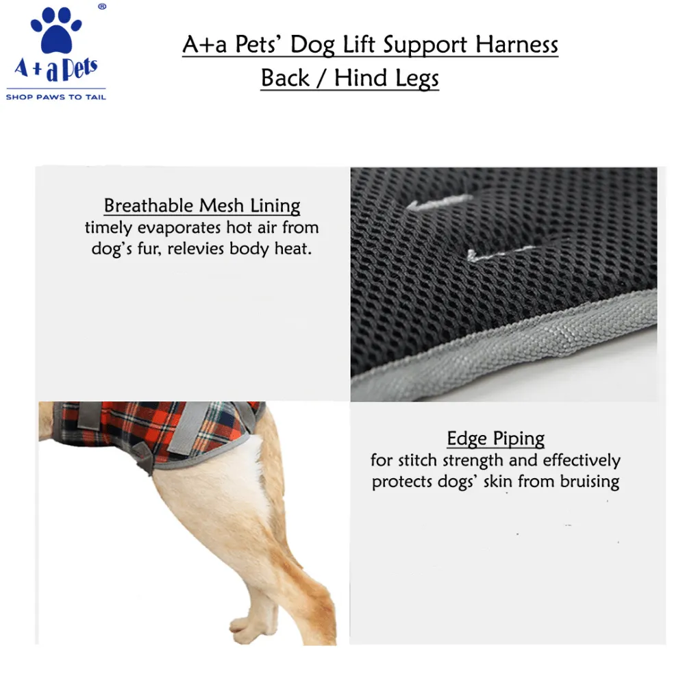 A Plus A Pets Lift Support Harness For Hind Legs for Dogs (Navy)