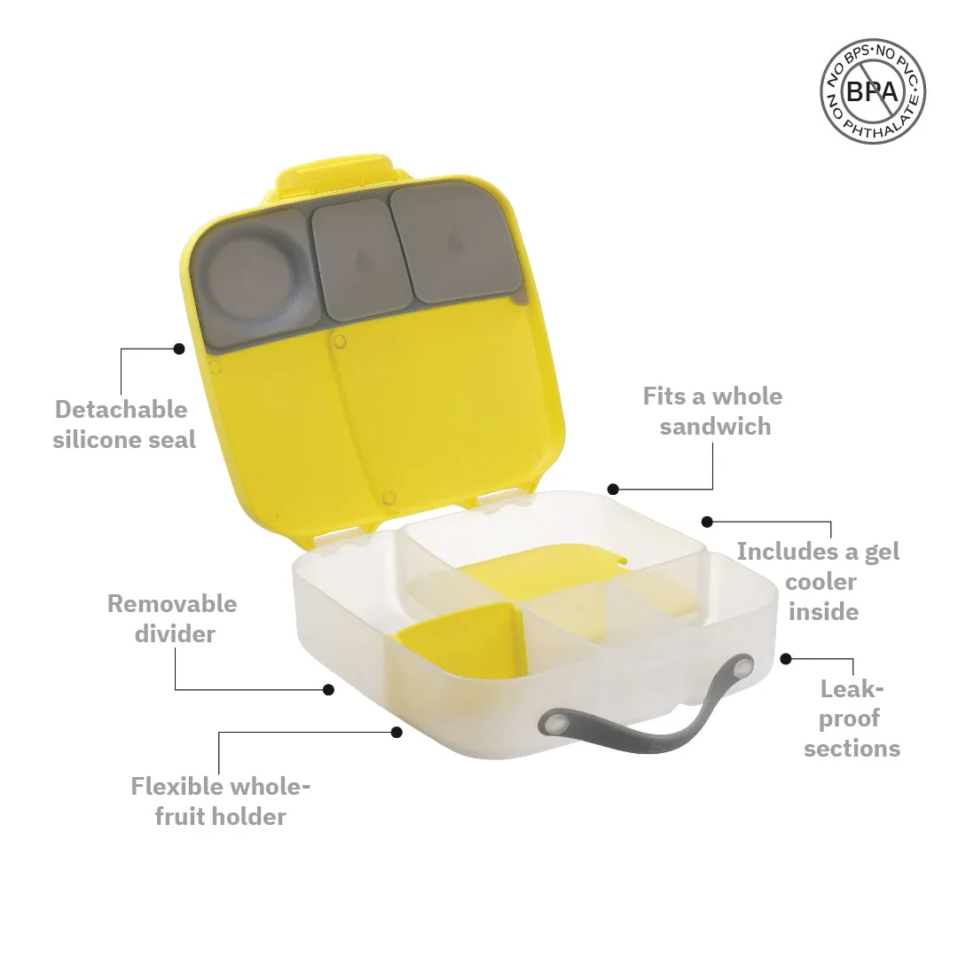 B.box Lunchbox-Lemon Sherbet Yellow Grey