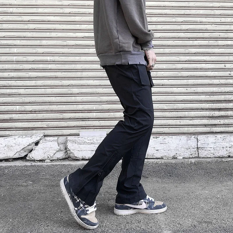 Blavra Casual Multi-Pocket Straight-Leg Pants