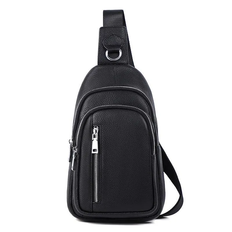 Chest Bag Men's Leather Trend Shoulder Bag