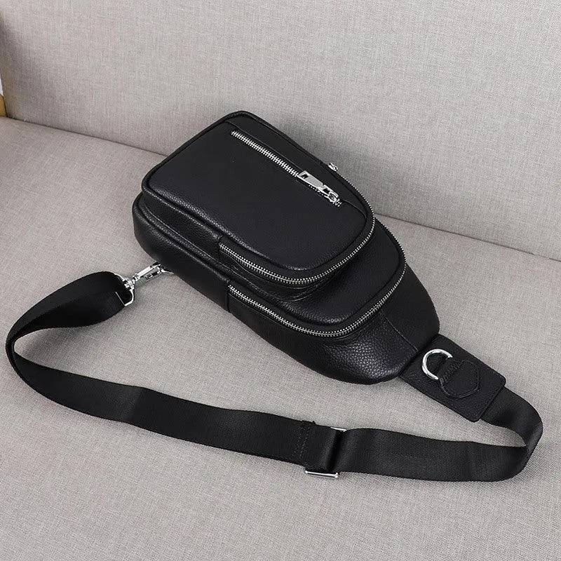 Chest Bag Men's Leather Trend Shoulder Bag