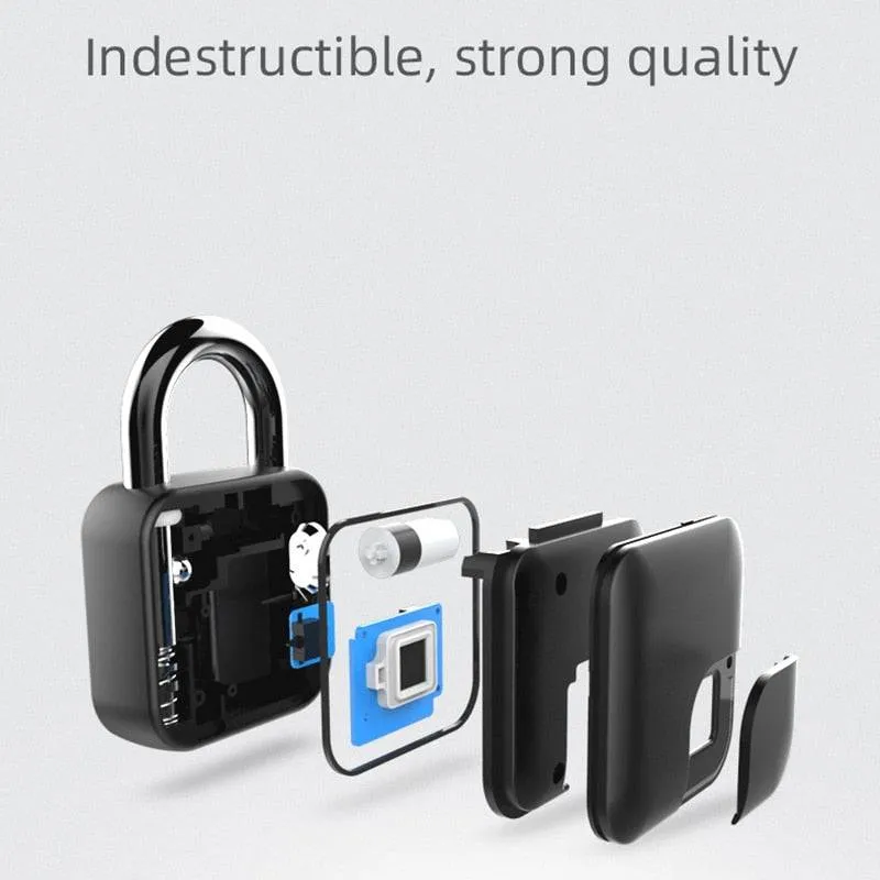 Fingerprint Padlock Bluetooth Waterproof Smart Padlock  Anti-Theft