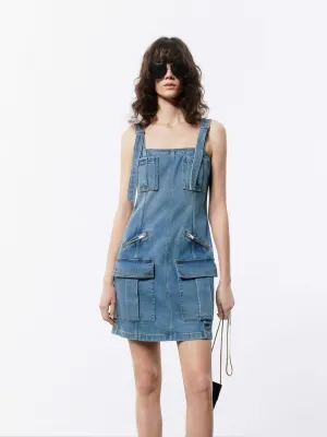 Multi Pocket Denim Dress