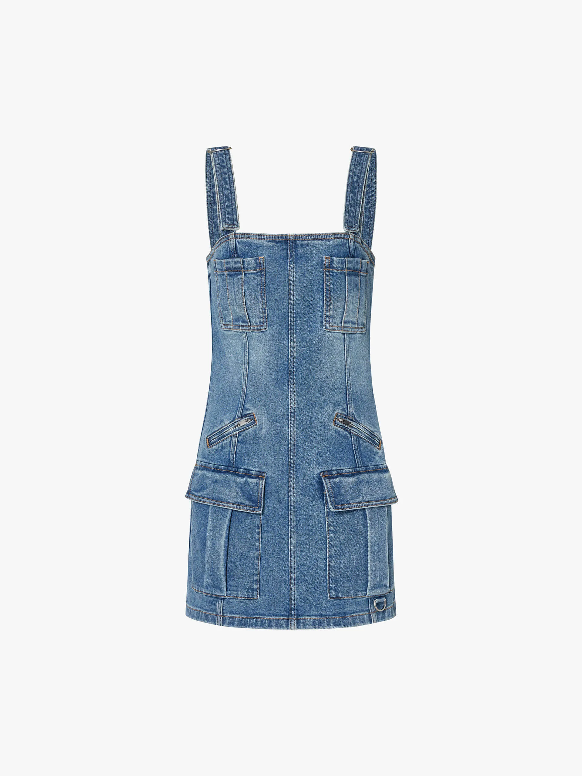 Multi Pocket Denim Dress