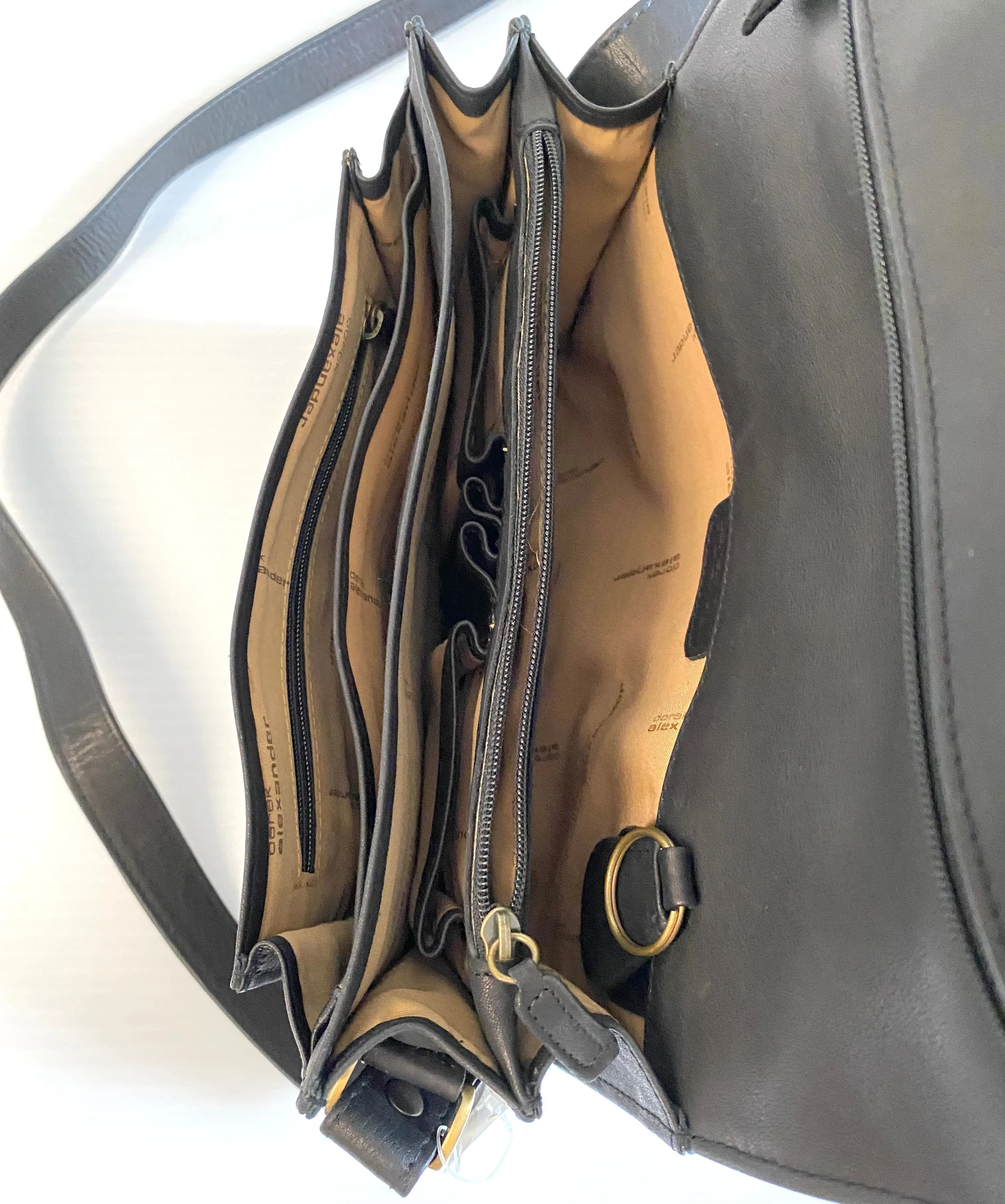 Purse - Black Leather Derek Alexander Magnet Flap Bag