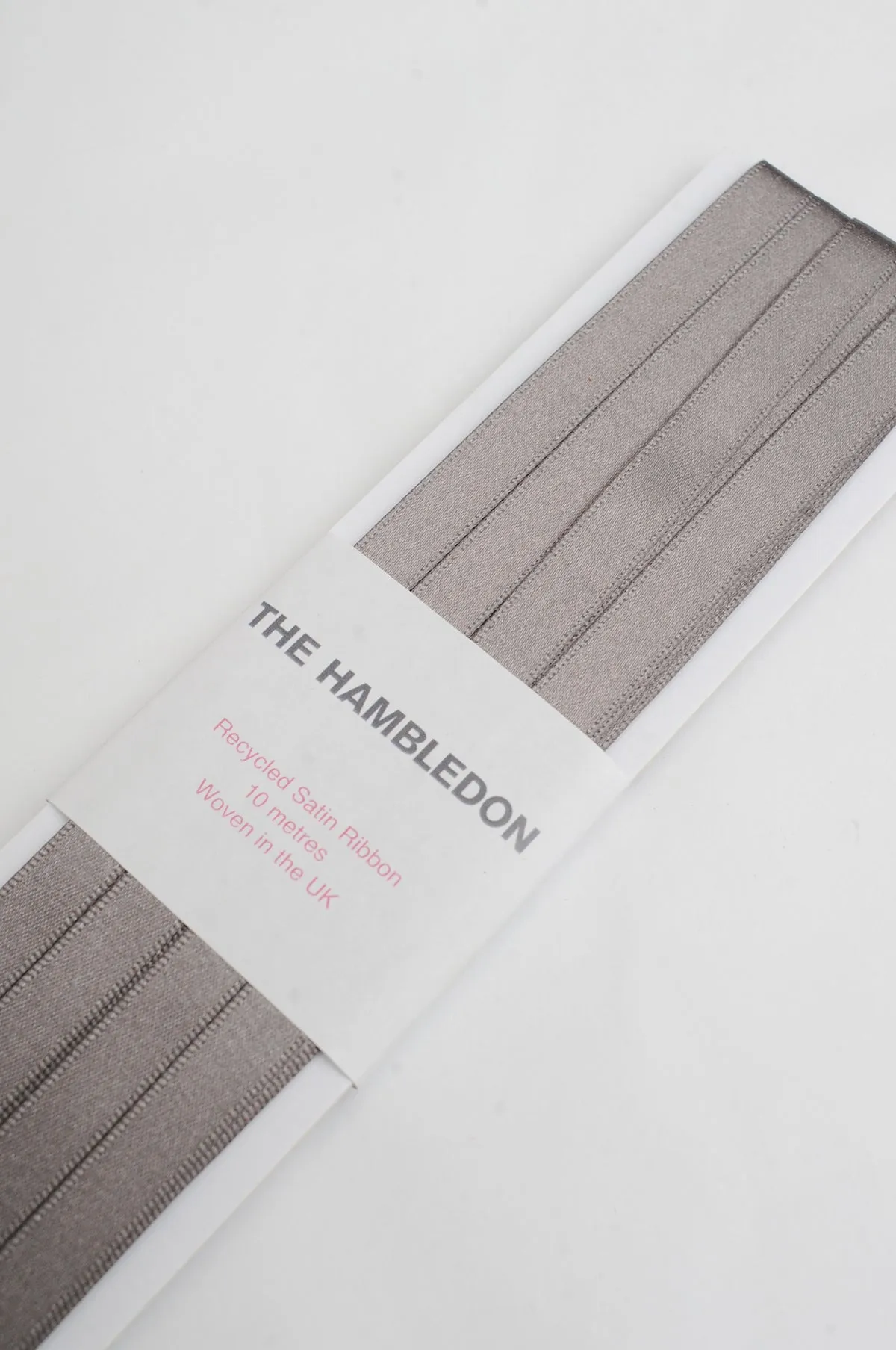 Satin Ribbon Smoked Grey 10mm x 10m