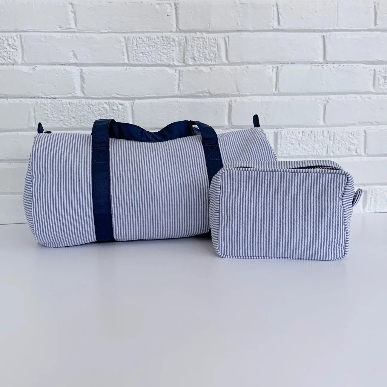 Seersucker Everything Bag