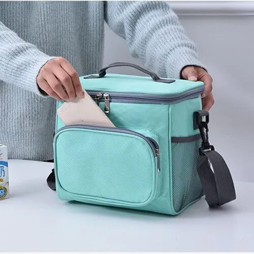 Thermal Insulated Cooler Bags Large Women Men Picnic Lunch Bento Box Trips BBQ Meal Ice Zip Pack Accessories Supplies Products