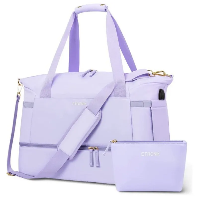 Women's Fitness Duffel Bag Waterproof Breathable Durable Dry And Wet Separation Function