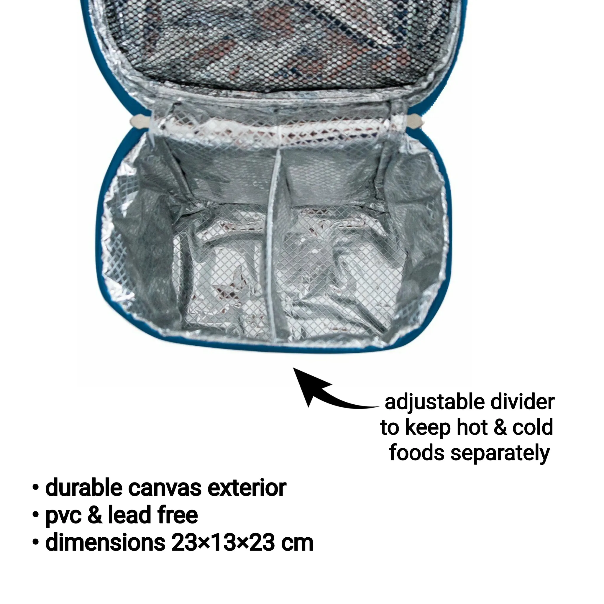 Zoli NOM NOM Insulated Lunch Bag - Blue